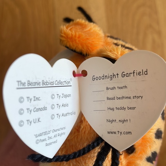 🎉HP🎉COPY - NWT Vintage Goodnight Garfield TY Beanie Babies - Picture 5 of 5